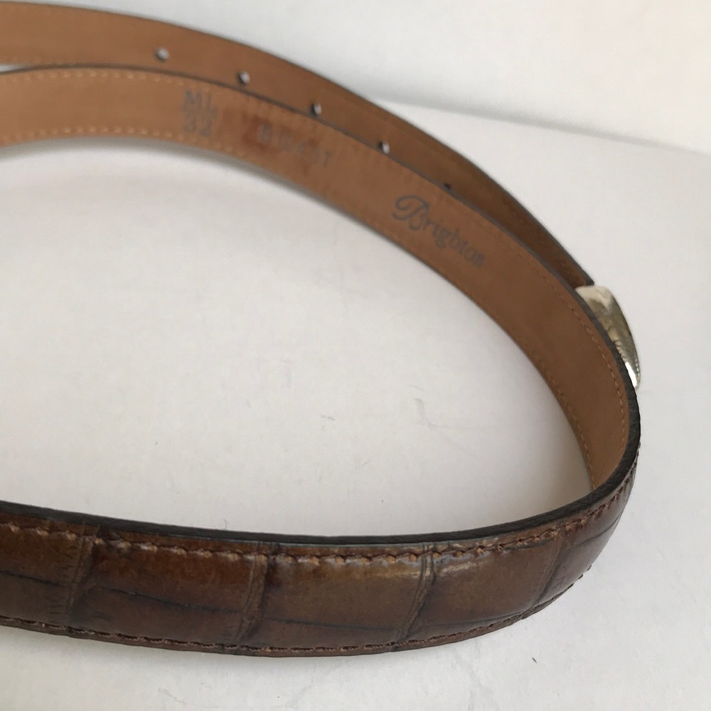 Vintage dark brown/silver Brighton leather belt - Picture 6 of 11